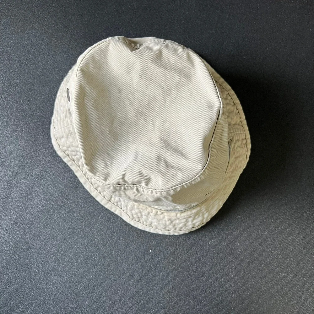 Vtg The Cap Tan Cotton Bucket Hat Men L/XL Outdoor Gear Y2k 90s Gorpcore Retro
